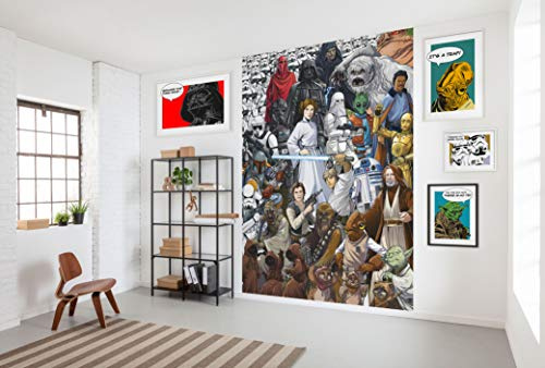 Komar Star Wars Fototapete STAR WARS CLASSIC CARTOON COLLAGE Größe 184 x 254 cm (Breite x Höhe), Star Wars 9, Jedi, Skywalker, Tapete, Wandgestaltung, Dekoration 4-4111 bunt