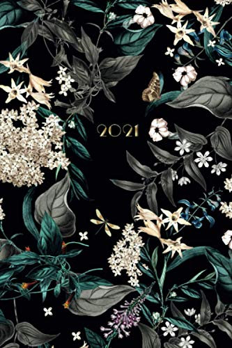 Terminplaner 2021: Botanischer Garten - Kalender, Monatsplaner und Wochenplaner für das Jahr 2021 im floralen Vintage Design | ca. DIN A5 (6x9''), 150 ... Ranken | für Termine, Notizen und als Journal