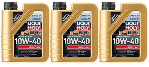 3X Original Liqui Moly 1L Leichtlauf 10W-40 Motoröl Motorenöl Öl Oil Motoroil