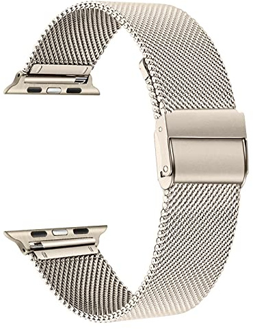 TRUMiRR Remplacement pour Apple Watch Series SE/Series 6 38mm 40mm Bande de Montre, Bracelet de Montre en Acier Inoxydable Tissé en Maille pour iWatch Apple Watch SE Series 6 5 4 3 2 1 Hommes Femmes