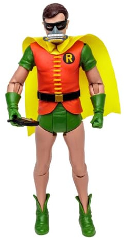 McFarlane Toys DC Retro Batman 66 Robin with Oxygen Mask, 15 cm