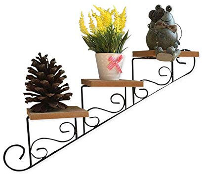 FLBT Blumenständer Pflanzenständer aus Holz für den Innenbereich, an der Wand montiert, faltbar, Blumenregal, Mini-Kaktus