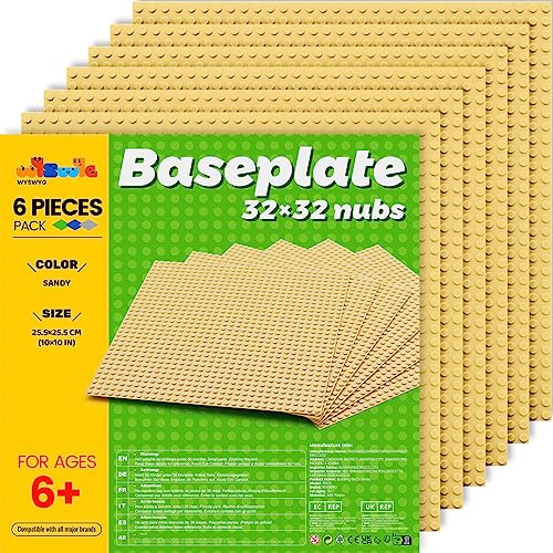 WYSWYG Set di 6 pannelli da 25 x 25 cm come piastra di base, compatibili, color sabbia