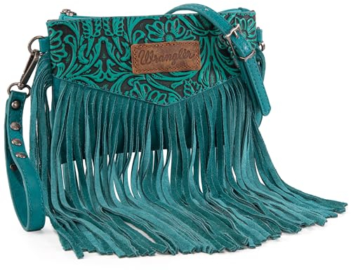Wrangler Clutch Wristlet Fringe Purse Western Crossbody Bags for Women WG63-181TQ