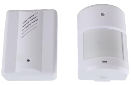 Driveway Alarm, Home Security Alert System with Audible Ringtone, Wireless Motion Sensor Alarm Outdoor Indoor Weatherproof, Infrared Transmitter with 100m Transmitting Distance with Doorbell Receiver