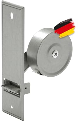BAUHELD® Enrouleur de sangle de volet roulant encastré [fabriqué en Allemagne] – Enrouleur de sangle d'entrée maxi en acier – Pour sangle de volet roulant de 23 mm [sans sangle] – Enrouleur de volet
