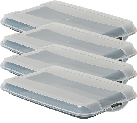 Novaliv Juego de 4 fiambreras premium antracita con tapa transparente, recipientes herméticos para salchichas y quesos, dimensiones 25 x 17 x 3 cm, organizador para nevera