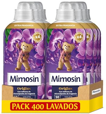 Mimosín Origins Suavizante Concentrado Violeta Campestre, 8 x 50 lavados​