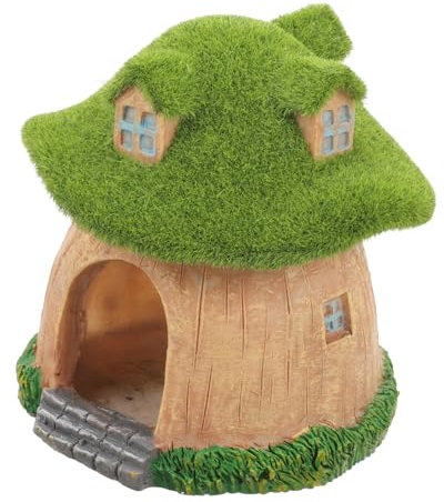 Supvox Aquarium Dekoration Lifelike Mushroom House Für Fische Und Garnelen Sicheres Fischversteck Für Aquarien Und Fischbecken Mit Fensterdesign Und Stabiler