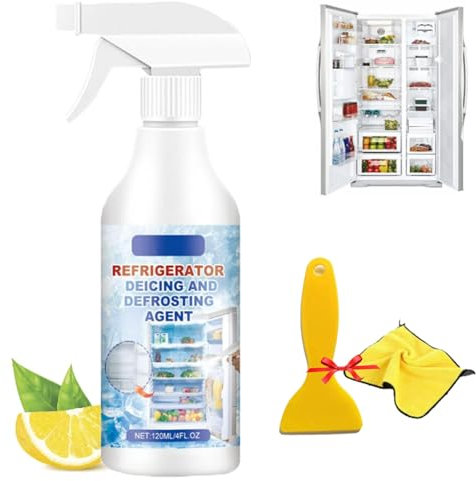Defrosting Spray For Fridge Freezer, 120ml Fridge Freezer Defrosting Spray, Powerful Defrosting Spray for Fridge Freezer, Deicer Spray For Car Windshield (1)