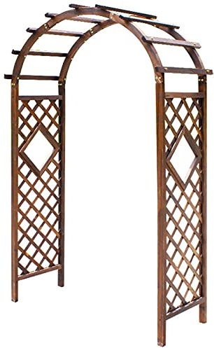 Wooden Rose Arches Garden Arches for Climbing Plants Weather resistant Trellis Climbing Aids Gazebo Outdoor Decoration 120x215cm/140x225cm