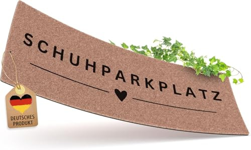 ElbFuchs Schuhparkplatz Fußmatte 75x30cm Beige I Waschbare & rutschfeste Indoor-Schuhmatte & Abtropfmatte I Ideal als Schuhunterlage & Schuhablage I Schmutzfangmatte für Flur & Eingang