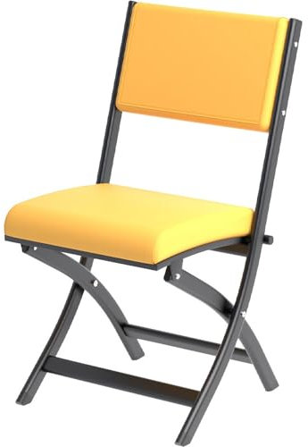 Moderner gepolsterter Klappstuhl mit weicher Leder-Rückenlehne, kompakt und vielseitig für Büro, Arbeitszimmer, Wohnzimmer, Schlafzimmer, Esstisch