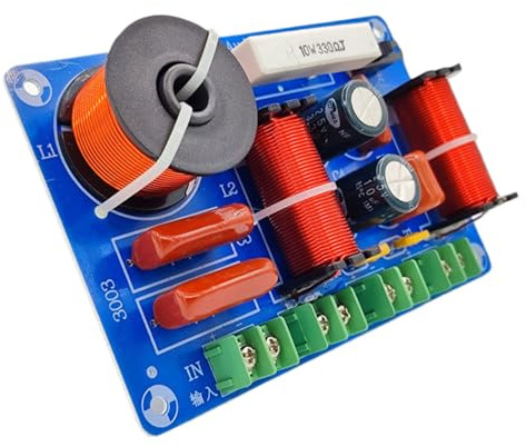 3-Wege-Frequenzweiche | kompakter Hochtöner-Crossover-Audio-Lautsprecher – leistungsstarker kompakter Mehrwege-Frequenzteiler für Soundsysteme, Modifikation, Wartung, Reparatur, verbesserte Klarheit