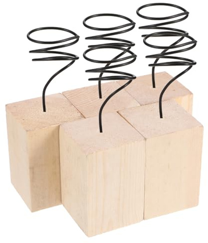 JOINPAYA Support En Bois Pour Plantes Aériennes 5 Pièces 4.72X1.18X1.18 Pouces Support Naturel Tillandsia Pour Décoration Intérieure Bureau Terrasse
