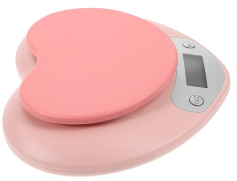 STOBAZA Balance Cuisine Électronique Précise 1 g 5 Kg, Plastique Rose, Écran Lcd, Fonction Tare, Pour Pâtisserie Cuisine à Domicile, Format Compact Et Léger