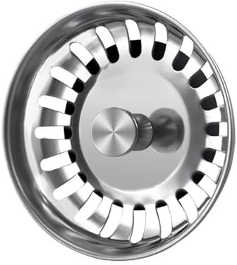 78mm Kitchen Sink Plug Strainer, Replacement Sink Plug | Stainless Steel Sink Strainer, Sink Stopper for Food, Hair
