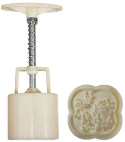 75 g Piece Moon Cake Mould Set as Moon Cake Mould for Making Moon Cake Yourself and Mamoul Shaper with Flower Mooncake Mould (J)