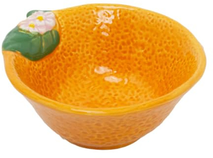 Orange Shaped Snack Bowl, 200ml Mini Ceramic Serving Bowl, Nibbles Dish | Summer Dining, Picnic Essentials, Playful Homeware, Buffet Presentation, Decorative Dining, Gift For Food Lovers
