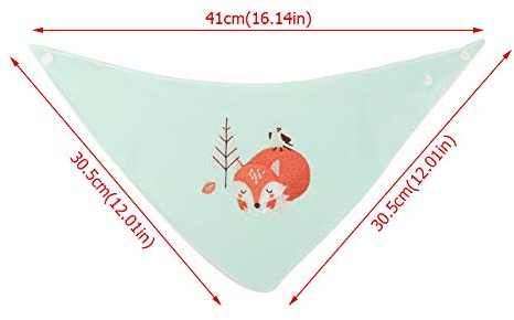 Tnfeeon 3 teile/satz Baby Lätzchen Sabbern Kinderkrankheiten Bandana Lätzchen Weicher Baumwolle Taschentuch Flüssigkeit Fedding Zubehör Dusche Geschenke für Neugeborene Kleinkind(Fuchs)