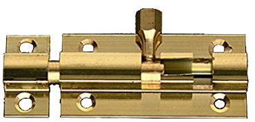 1 Stück 62 x 25 mm Antik Reines Kupfer Bolzen Holz-Türriegel zur Sicherung von Innentüren für Schlafzimmer, Badezimmer, Toilette, Tor und Holztüren (Messingfarbe)