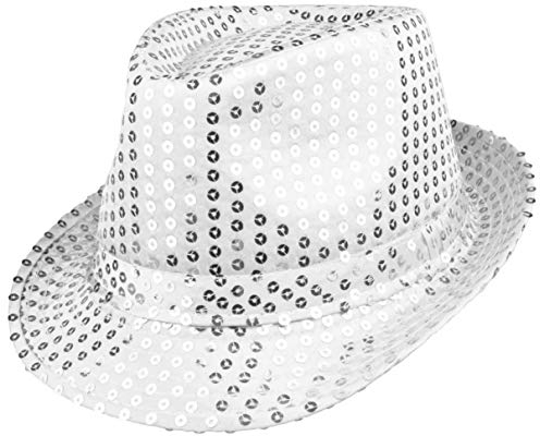 Think Jeck! Paillettenhut Partyhut Disko Accessoire, Karneval, Glitzerhut Glitter, Pailletten Hut
