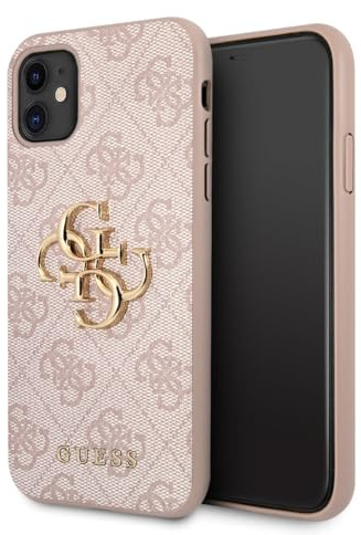 Guess GUHCN614GMGPI Schutzhülle für iPhone 11 6,1 Zoll (15,4 cm), Rosa 4G Big Metal Logo