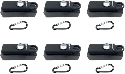 Premium Taschenalarm T1000 Aktion 6 Stück | Extrem lauter Notfallalarm mit LED-Stroboskop | Von Polizeibeamten gegründete Sicherheitsmarke | MODERN, KOMPAKT & ROBUST