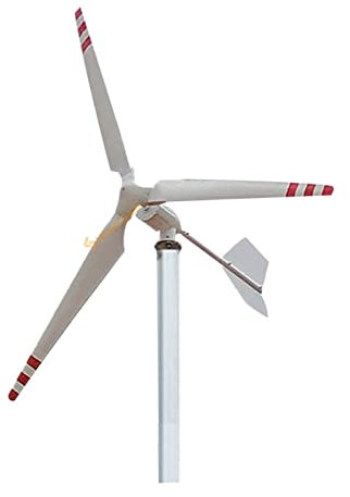 Aerogenerador 2000W 4 8v 24v Generador de turbinas eólicas, kit de generador de turbina eólica horizontal de molino de viento Alértil de energía con inversor controlador MPPT Generador de turbina eóli