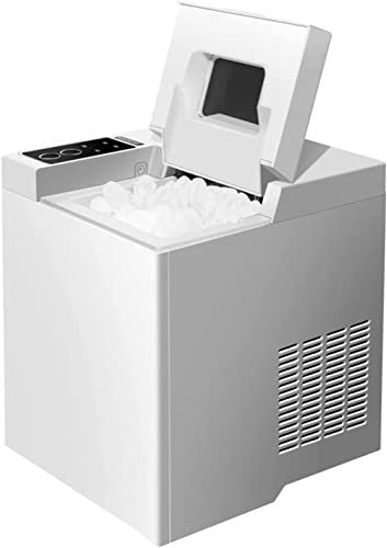 Samnuerly Máquina para Hacer Hielo eléctrica Bullet cilíndrica para el hogar, máquina para Hacer Cubitos de Hielo, encimera para pequeña Tienda Comercial de té de la Leche (A 292 * 260mm)