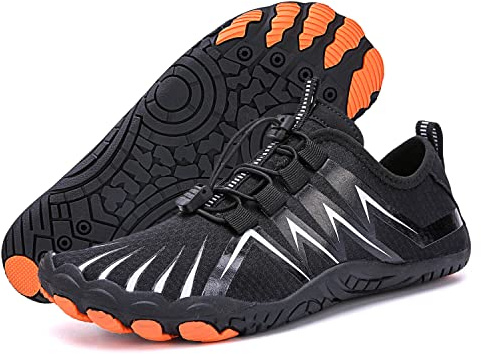 FELOVE Scarpe da Bagno, da Spiaggia, da Surf, a Piedi nud1 Traspiranti, per Sport Acquatici. per Uomo e Donna