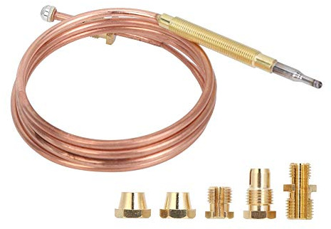 35.4 Universal Gas Thermoelement Set, Kamin Ersatzset Thermoelement Sensor Mit 5PCS M8x1 Gewinde für Gasherd, BBQ Grill, Feuerstelle