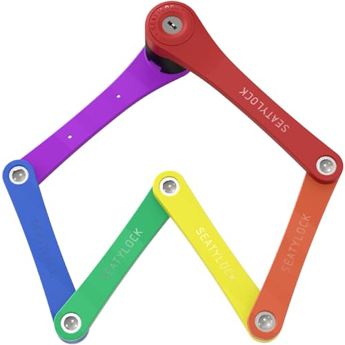 FoldyLock Compact Fahrrad Faltschloss – Patentiertes Testsieger Fahrradschloss mit Schlüssel und Halterung für Hohe Sicherheit – Leicht und Sicher für Ebike, e Scooter und Roller – 85 cm