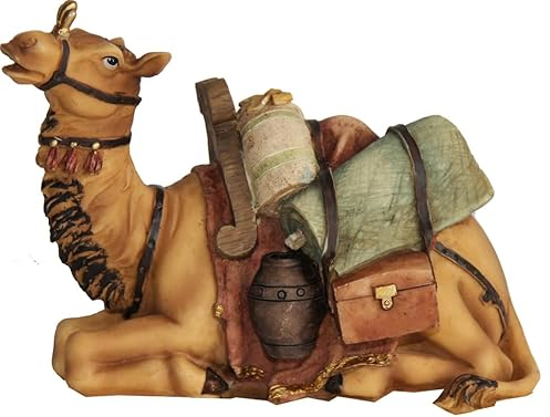 FADEDA Chameau/Hauteur : 9 cm Peinte à la main Figurines de crèche détaillées – Décoration de table de Noël Accessoires de crèche