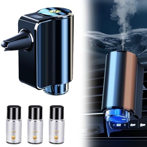 Deodorante per auto intelligente con tre regolabili, 2024 nuovo deodorante per auto intelligente, aroma intelligente per auto, diffusore per aromaterapia per auto intelligente, atomizzatore ad