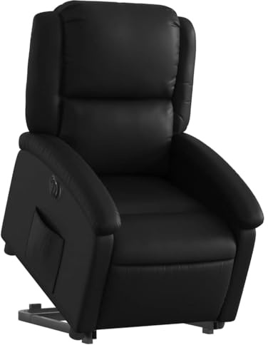 vidaXL Relaxsessel mit Aufstehhilfe Elektrisch Schwarz Kunstleder