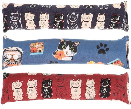 Happyyami 3st Katzenkissen Kickkissen Für Katzen Welpenkissen Spielzeugkissen Für Katze Kauspielzeug Zum Zahnen Von Katzen Katze Spielzeug Kickball Katzenminze Kopfkissen Baumwolle