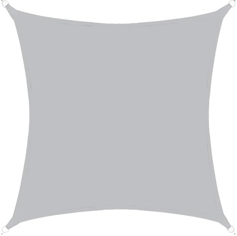 anndora Sonnensegel 5x5 HDPE hellgrau quadratisch