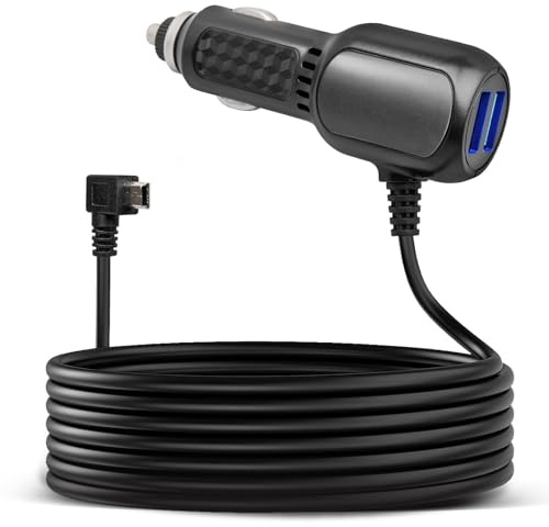 Anina Mini-B USB Dash Cam Power Cord 90° Right Angle for Rexing V1/V1P/Pro/V5/V3, Byakov S6, Rove R2-4K – NOT for Micro USB or Type-C10