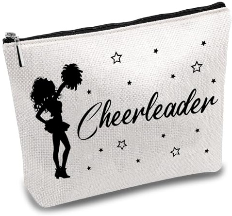 CREATCABIN Borsa Trucchi da Cheerleader Borsa Trucchi in Tela Astuccio Cosmetici Piccolo Organizer da Toilette Viaggio Le Vacanze Borsa Portaoggetti Astuccio Donne Cheerleader Team Girlfriend 25x18cm