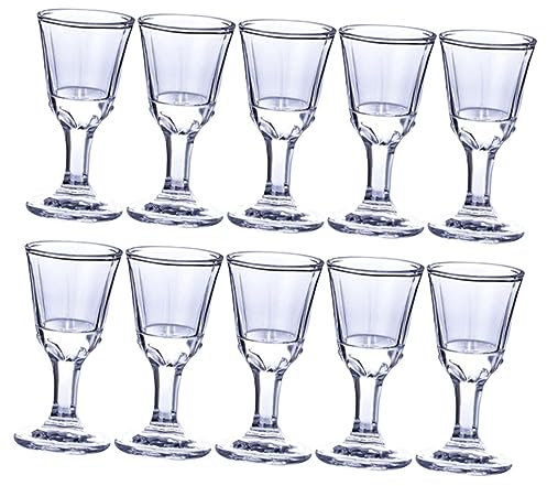 LABRIMP 10piezas Copa De Licor De Vidrio Transparente De Taza De Licor Para Bar o Pub Para Servir Copas De Vino Blanco
