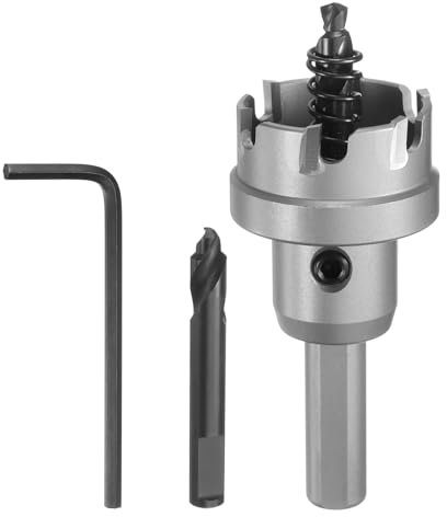 QUARKZMAN Scie Cloche à Métaux en Carbure de 30 mm de Diamètre pour Acier Inoxydable de 5 mm d'Épaisseur, Métal, Alliage d'Aluminium, Cuivre, Laiton, avec Foret Central Supplémentaire