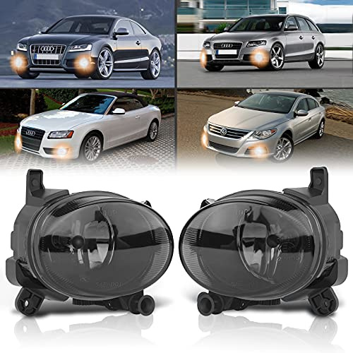 AutoBeeDen Nebelscheinwerfer kompatibel mit Audi A1 A5 A6 Q3 A4 Wagen, 8X 8K2 8K5 8T 8F 4G2 4G5 4GH 8UB 8UG, Volkswagen VW Passat CC 357, 06/2007-12/2014 (Schwarz Objektiv)