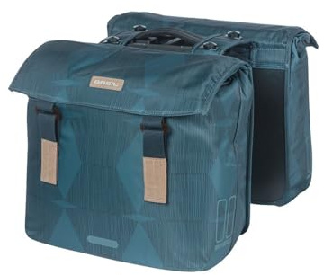 Basil Elegance Doppeltasche - MIK inkl. - 40-49L Robust Tasche - Blau