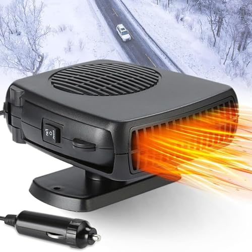 Autopulsex Frostbuster, Sherum Autopulsex Frostbuster, 150W Auto Heizung, 2 in 1 Auto Heizlüfter und Ventilator, Autoheizung Windschutzscheibe Defogger, Tragbare Heizung Entfroster für Auto, Lkw (12V)