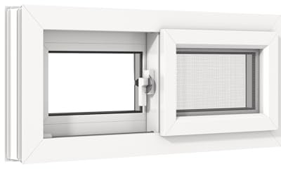 Basement Slider Window 32 x 14 Vinyl Basement Window,Featuring Double-Pane Insulated with Thermal Insulation Soundproof Glass,Removable Sliding Windows with Screen Windows