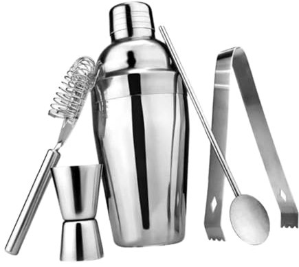 IMIKEYA 5piezas Coctelera Accesorios para Coctelería De Acero Inoxidable Medidor De Acero Inoxidable Colador De Profesional Suministros para Bebidas para Barra para Bebidas Coctelera para