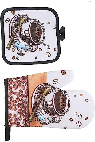 IMIKEYA Thermal Glove Oven Mittens for Cooking Baking Hanging Ring Easy Storage