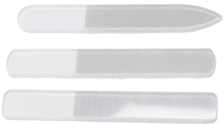 3pcs Glasnagelfeile, Professionelle Nagelfeile, Glasnagelpuffer Shiner mit Aufbewahrungskoffer, Maniküre Nagelpflege für Frauen Girls