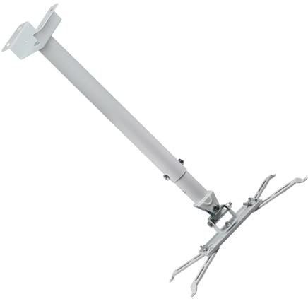 Soporte de techo para proyector de metal con brazos expandibles y rotación de 360 grados para un ángulo de visión óptimo